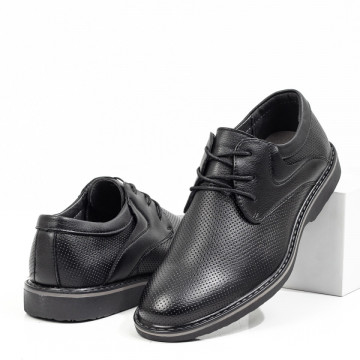 Pantofi eleganti barbati cu siret negri MOD08436, 4, modlet.ro