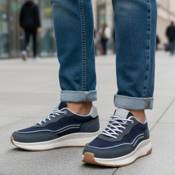 Pantofi sport barbati cu siret albastri MOD14218