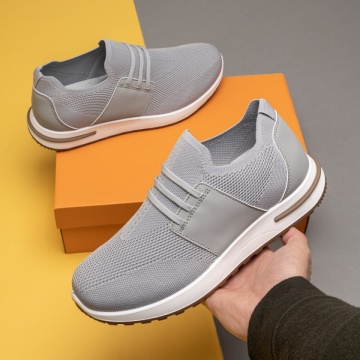 Pantofi sport barbati cu siret elastic gri MOD14206