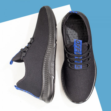 Pantofi sport barbati negri cu albastru MOD05083, 4, modlet.ro