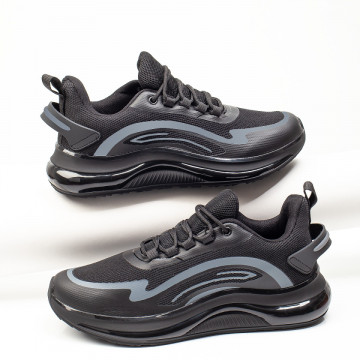 Pantofi sport barbati negri cu gri MOD09828, 3, modlet.ro