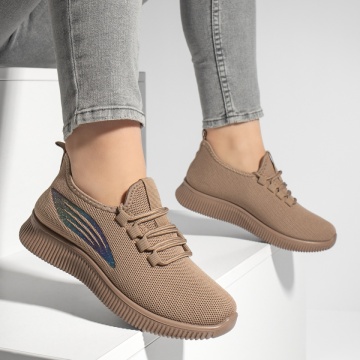 Pantofi sport dama cu siret khaki ZEF13186, 3, zeforia.ro