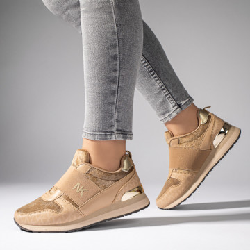 Pantofi sport dama cu talpa groasa camel MOD11116, 2, modlet.ro