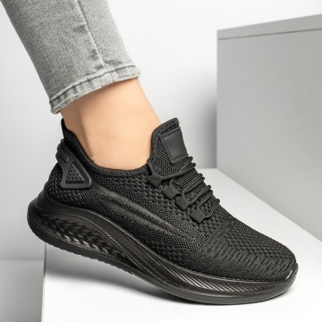 Pantofi sport dama cu talpa groasa negri MOD13184, 1, modlet.ro