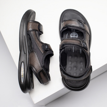 Sandale barbati cu talpa joasa gri MOD11597, 2, modlet.ro
