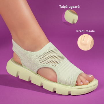 Sandale dama verzi cu talpa joasa ZEF11346, 3, zeforia.ro