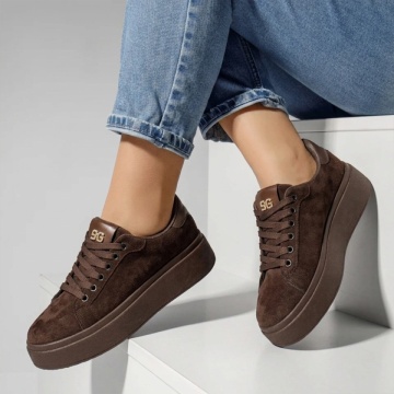 Sneakers dama cu siret maro suede NINA4, 2, modlet.ro